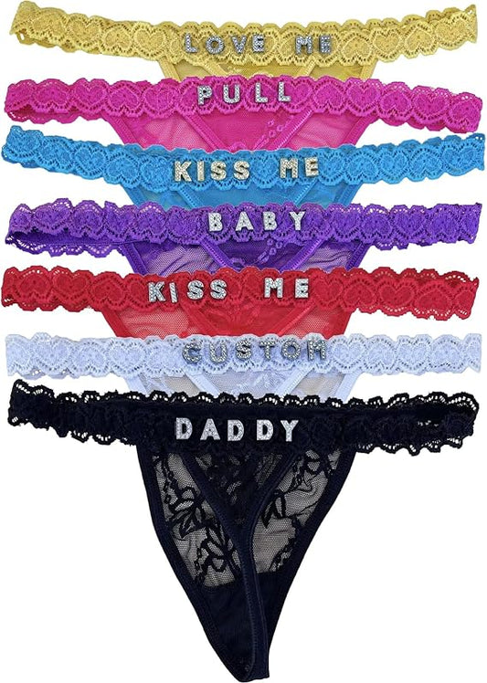 Customizable Lace Thong